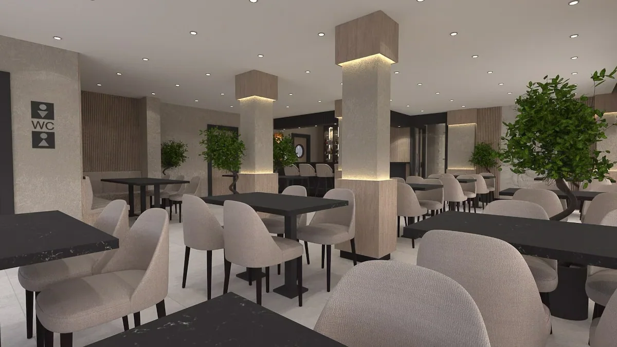 La Vita Es Bella Hotel — restaurant, özel üretim mobilya uygulaması 46